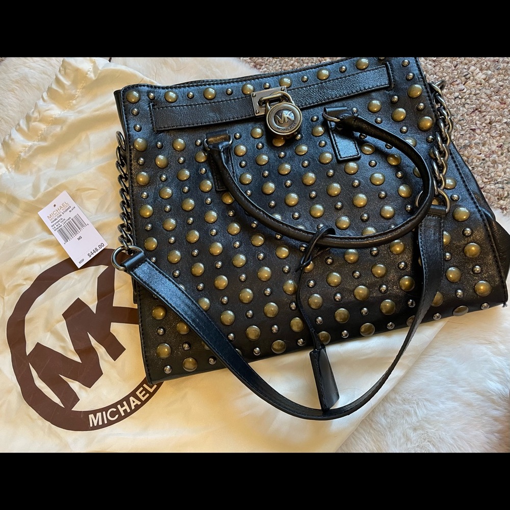 Like new Michael Kors studded large hamilton bag